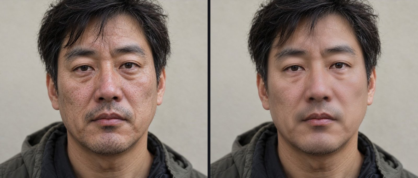 Une retouche de peau naturelle, pour les hommes aussi